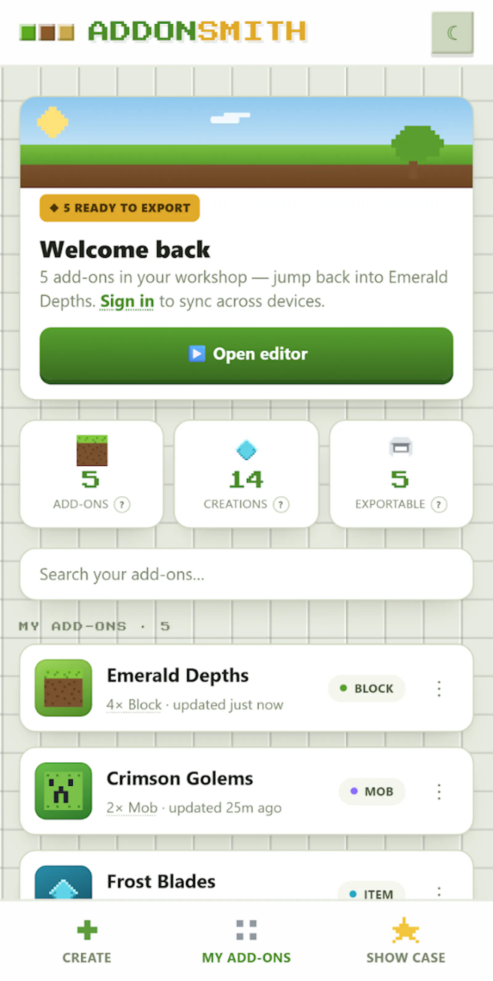 AddonSmith screenshot 1