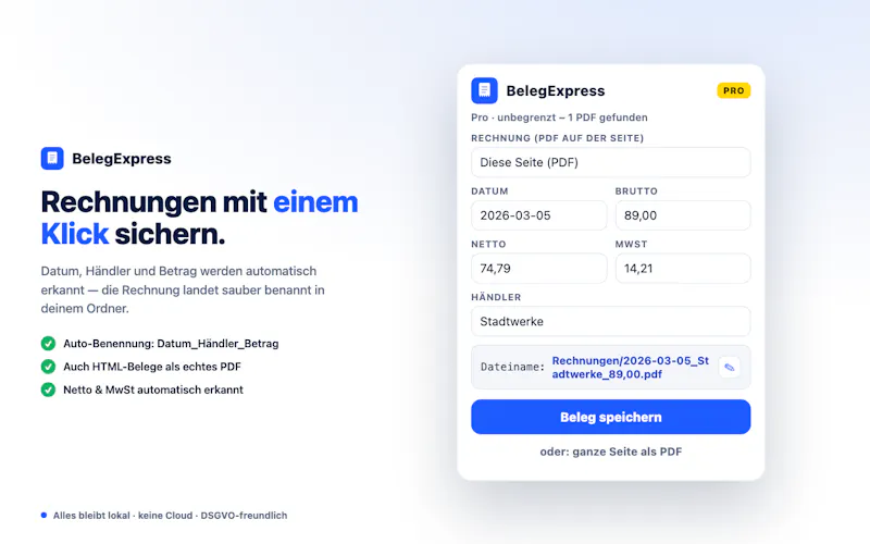 Belegexpress screenshot 3