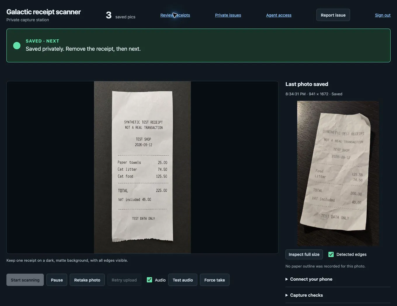 Galactic Receipt Scanner 截图