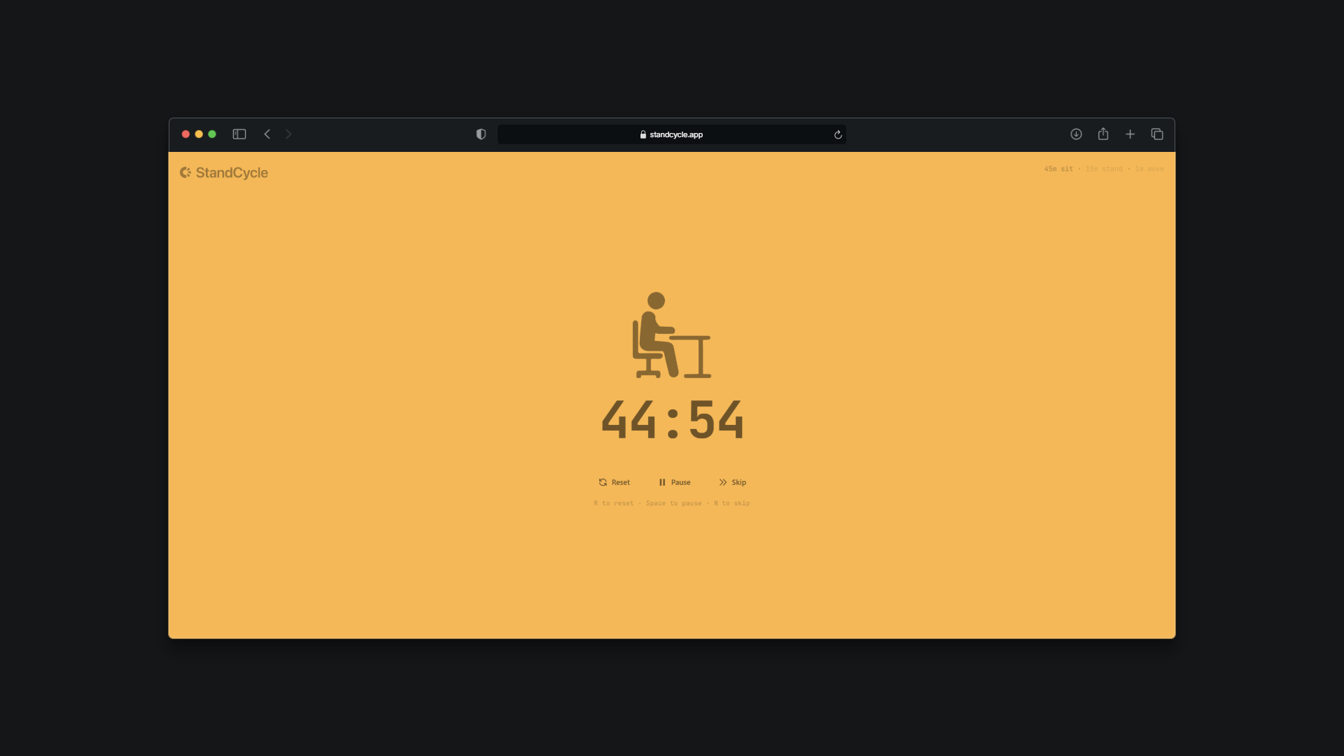 StandCycle - The Standing Desk Timer - Screenshot 2 showing product features and functionality