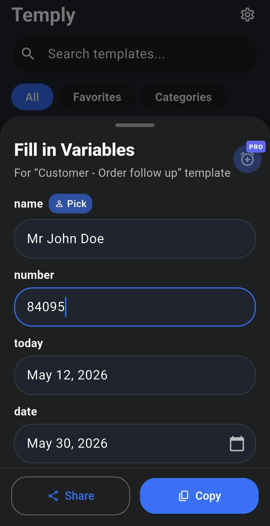 Temply: Quick Text Templates gallery image