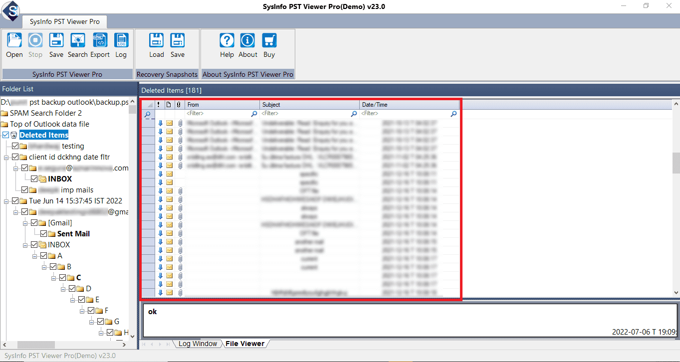 Sysinfo PST Viewer Pro - Sysinfo PST Viewer ProビューMS OutlookなしでPSTファイルメディア4