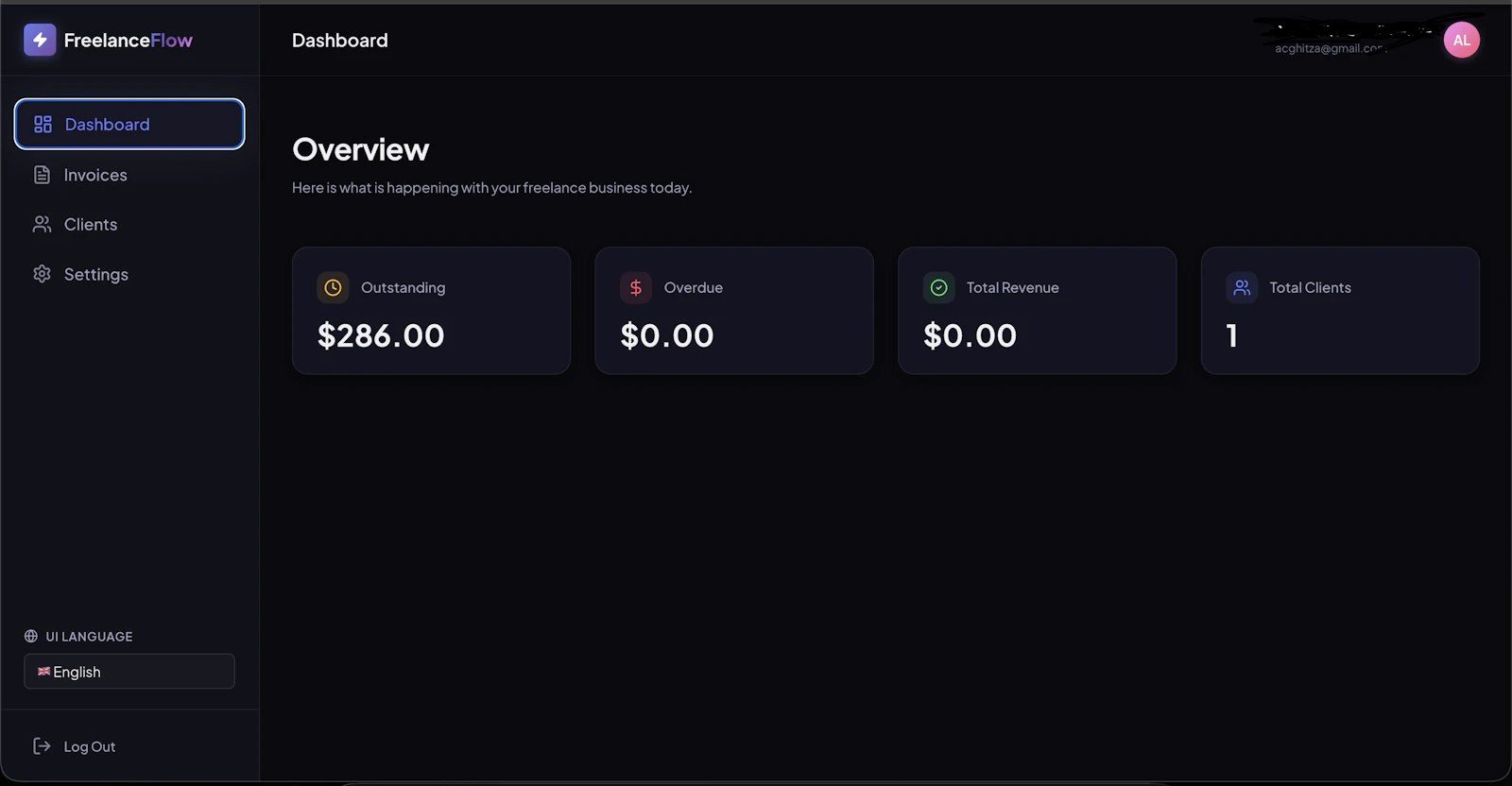 FreelanceFlow screenshot 1