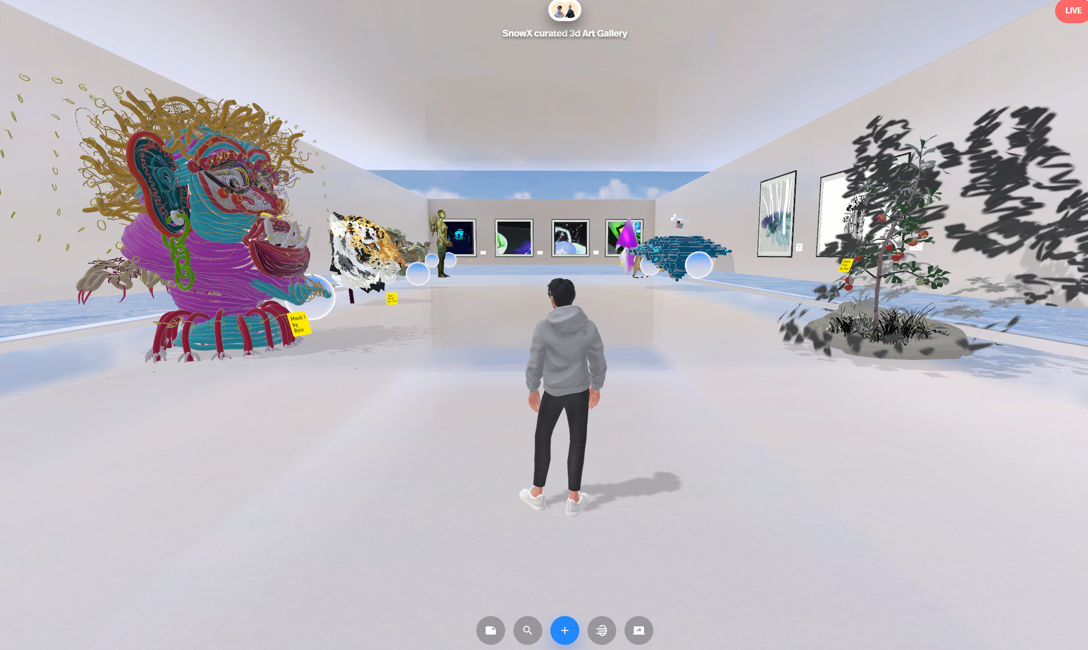 وسائط Snowx برعاية المعرض الفني ثلاثي الأبعاد على المكاني - معرض فنان VR المنسق على سطح المكتب 5
