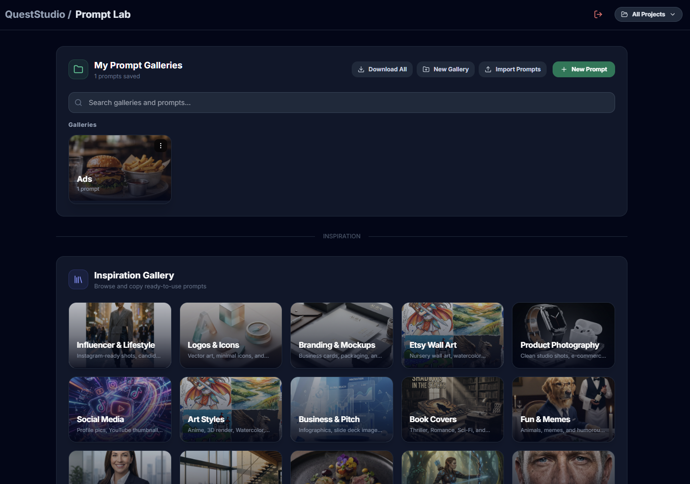 QuestStudio = All-in-one Generative AI gallery image