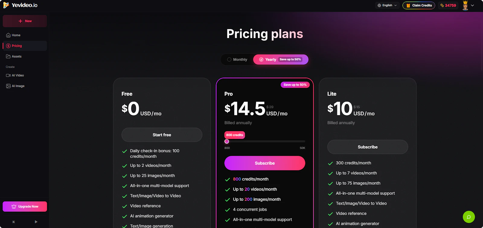 Yevideo - AI Video and Image Platform screenshot 5