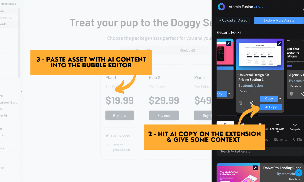 Atomic Fusion: AI Copy for Bubble Pages gallery image