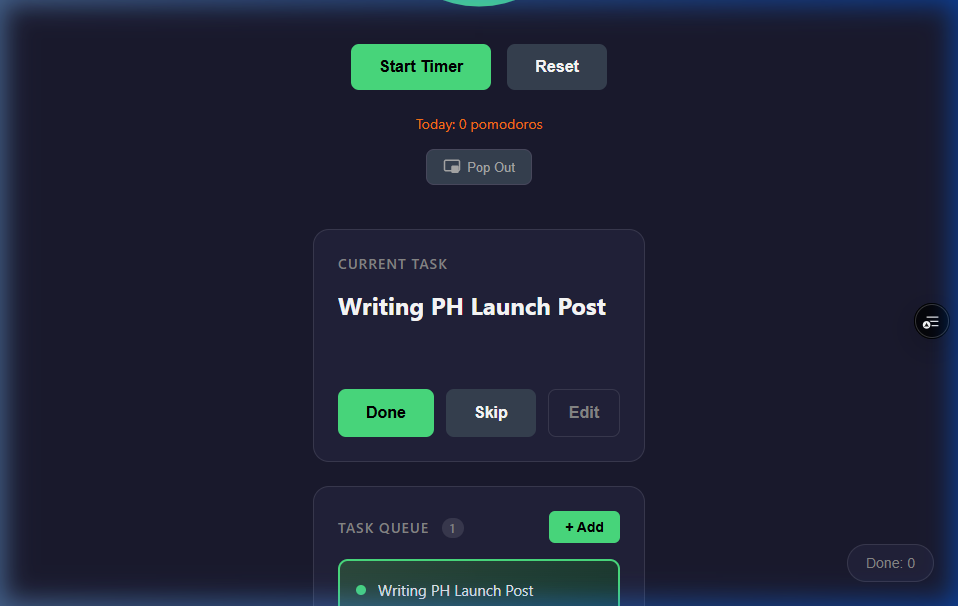 OneTask Focus Pomo - Screenshot 2 showing product features and functionality