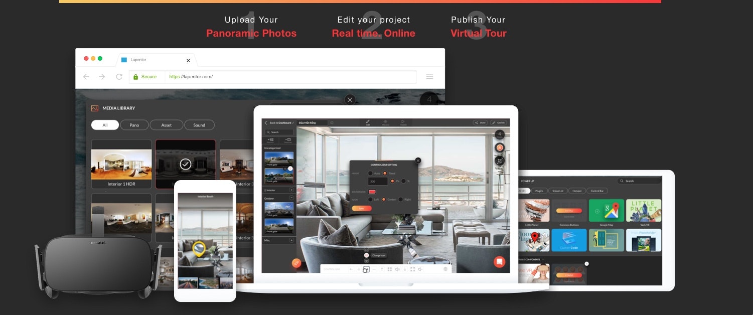 Lapentor - A cloud-based platform to create, customize & publish Virtual Tour gallery image