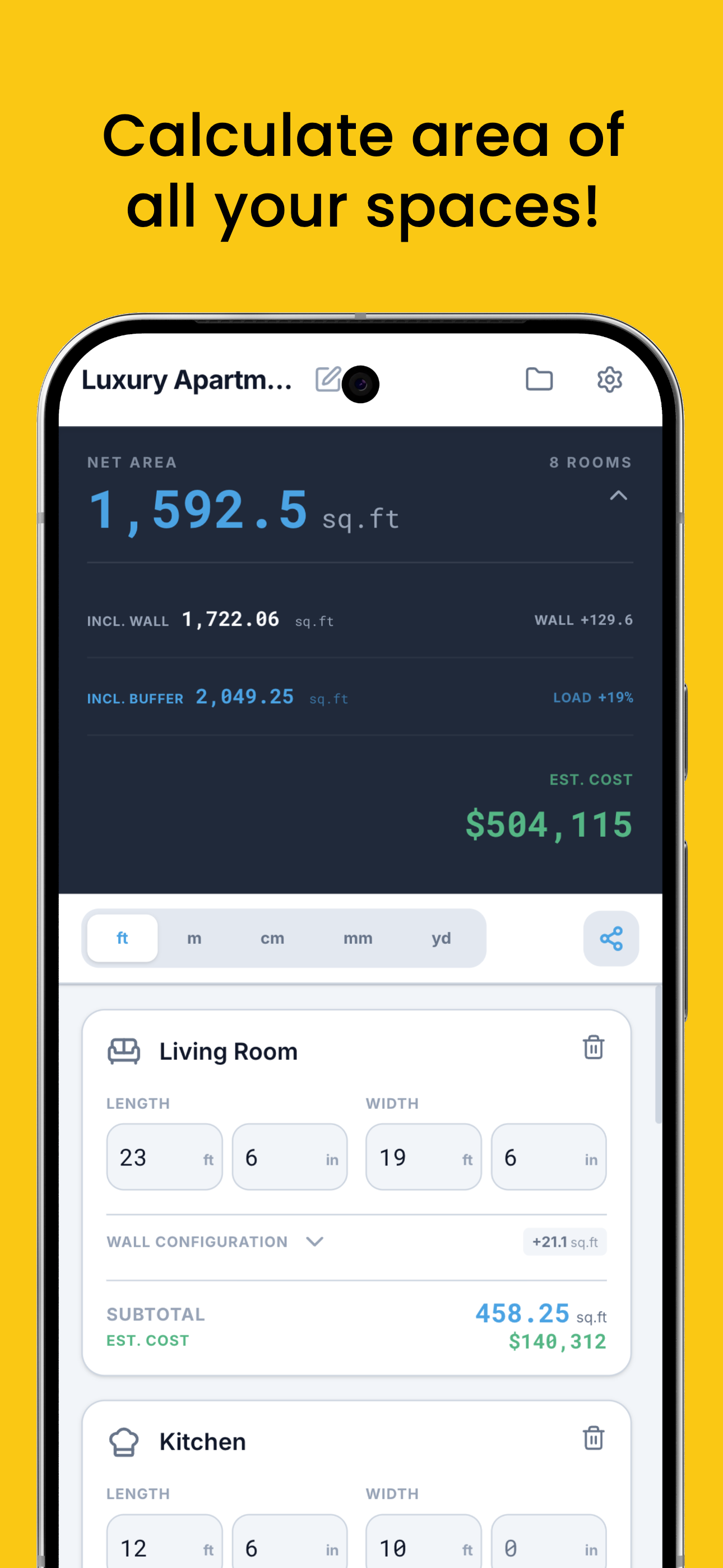SQFTY - Square Foot Calculator gallery image