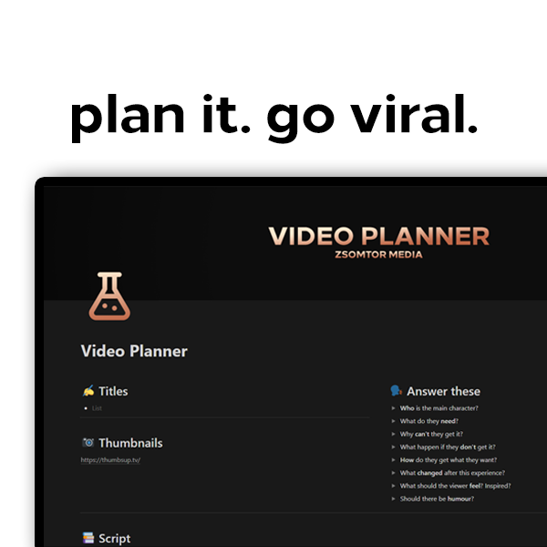 Youtube Video Planner
