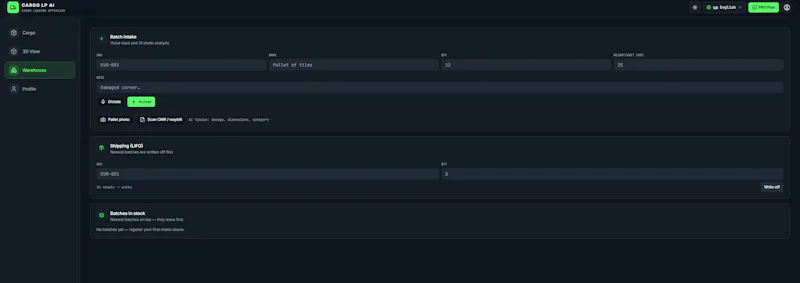 Cargo LP AI screenshot 5