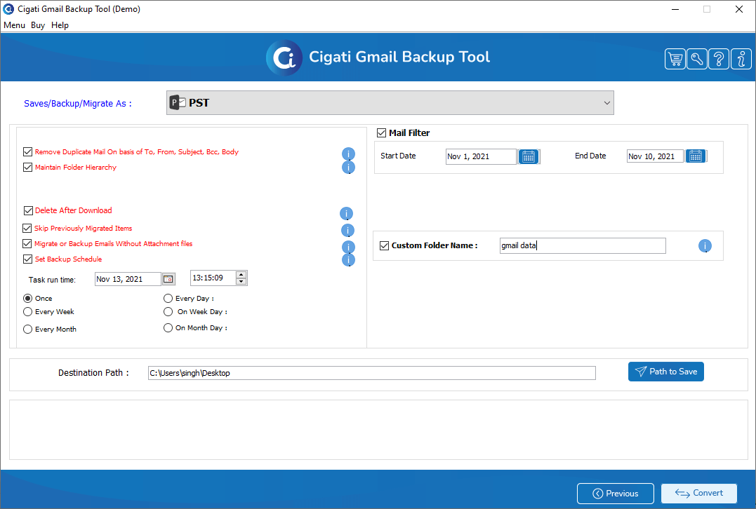 Gmail Backup Software - A comprehensive solution to backup all the Gmail items. media 5