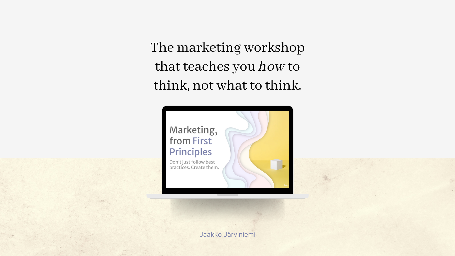 Marketing, from First Principles gallery image