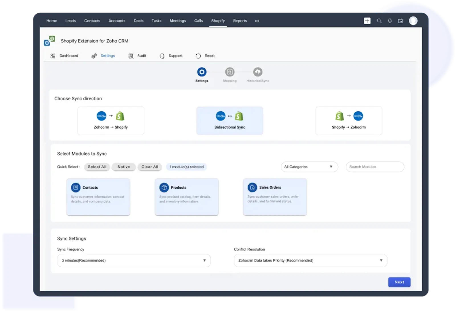 Shopify Integration for Zoho CRM screenshot 2