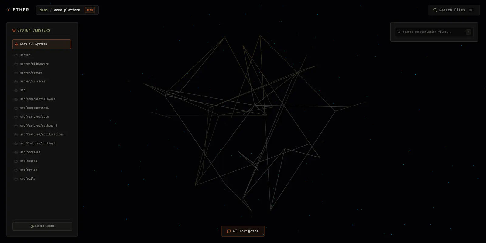 ETHER  3D Codebase Universe screenshot 3