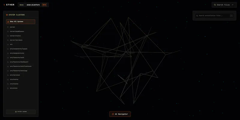 ETHER  3D Codebase Universe screenshot 3