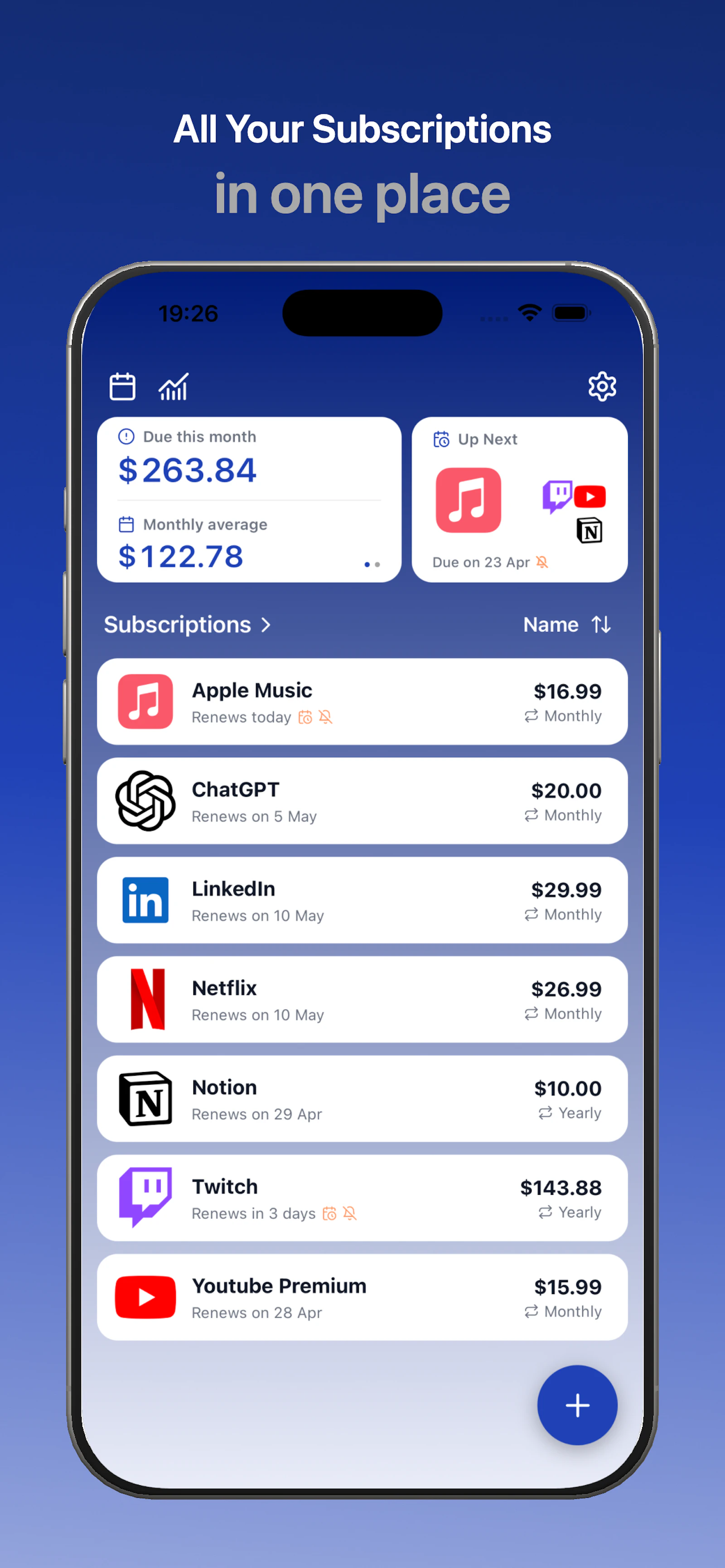 SnapSub - subscriptions hub screenshot 1