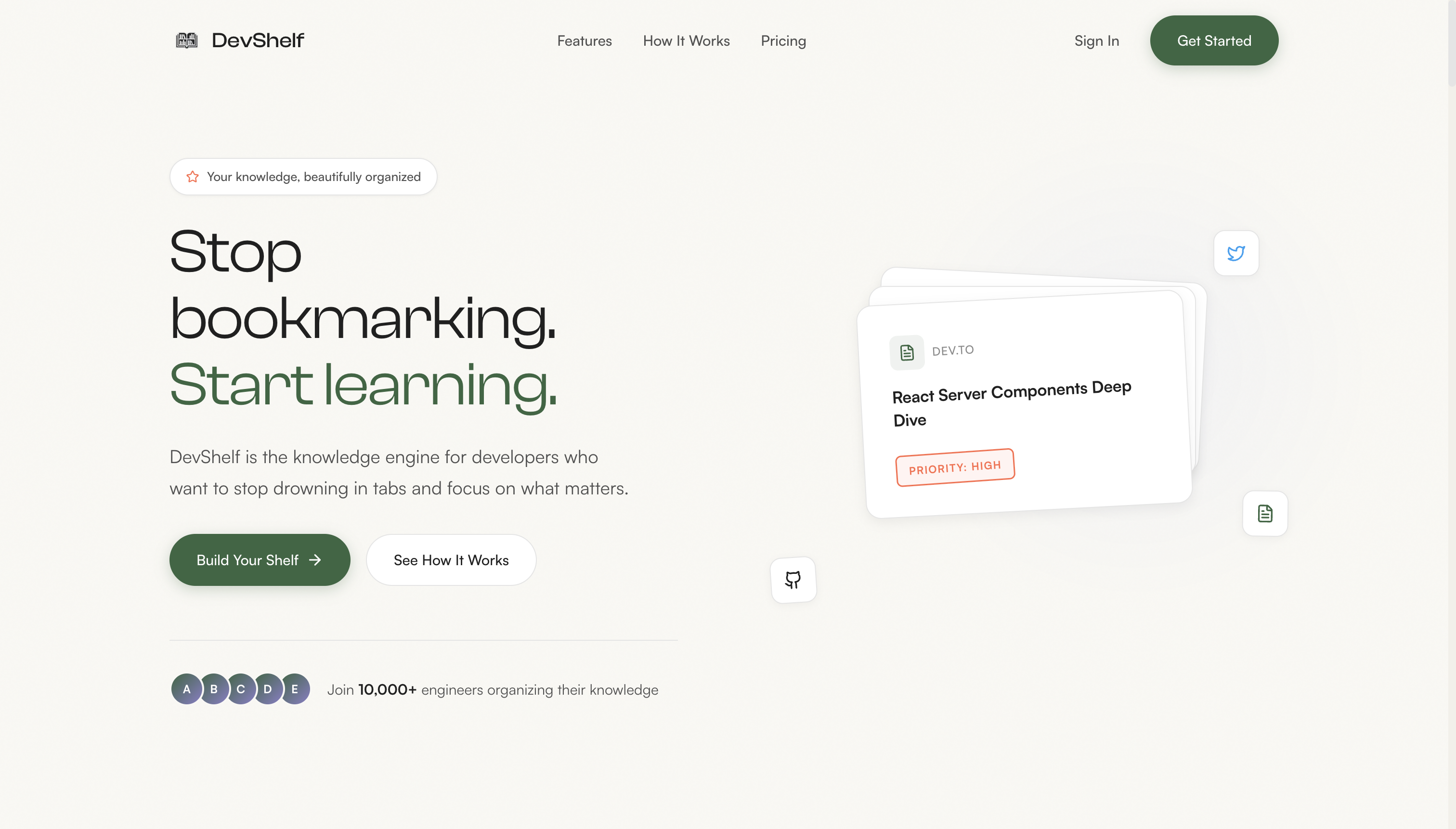 DevShelf - Main product screenshot demonstrating key features and user interface