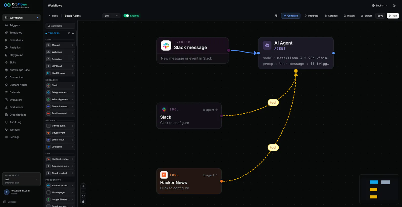 OrcFlows screenshot 2