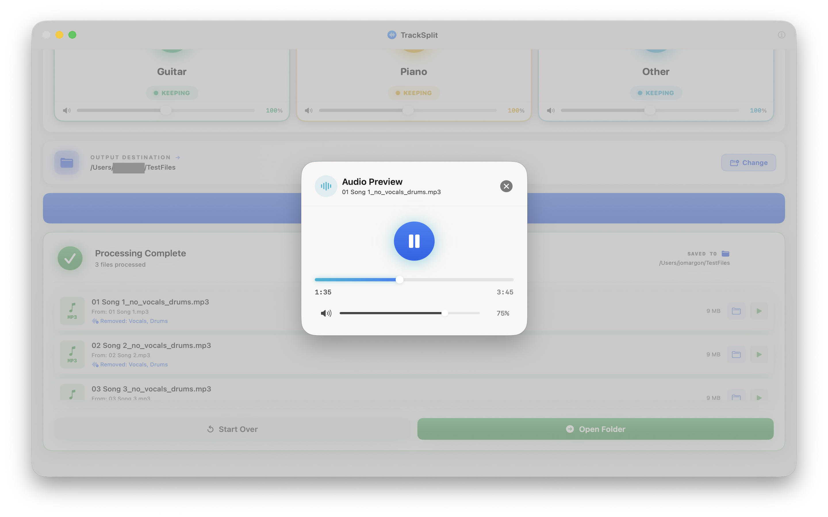TrackSplit gallery image