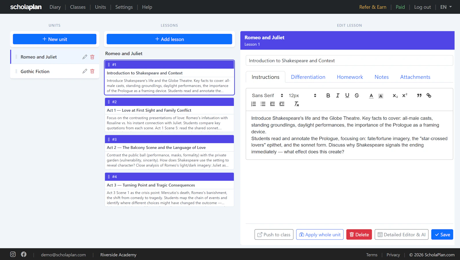 ScholaPlan screenshot 2