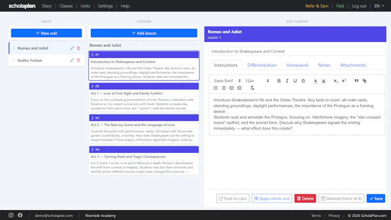 ScholaPlan screenshot 2