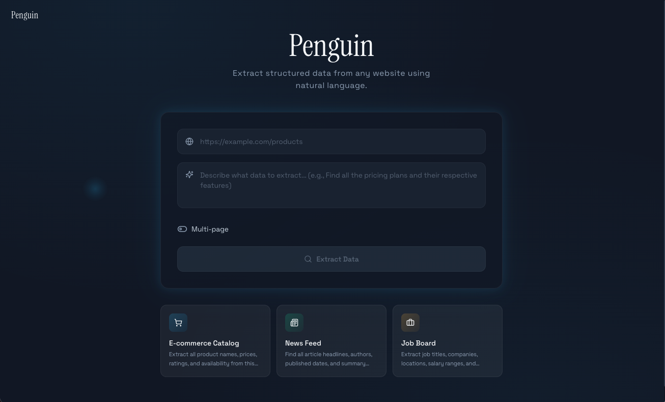Penguin — Semantic Web Scraper gallery image