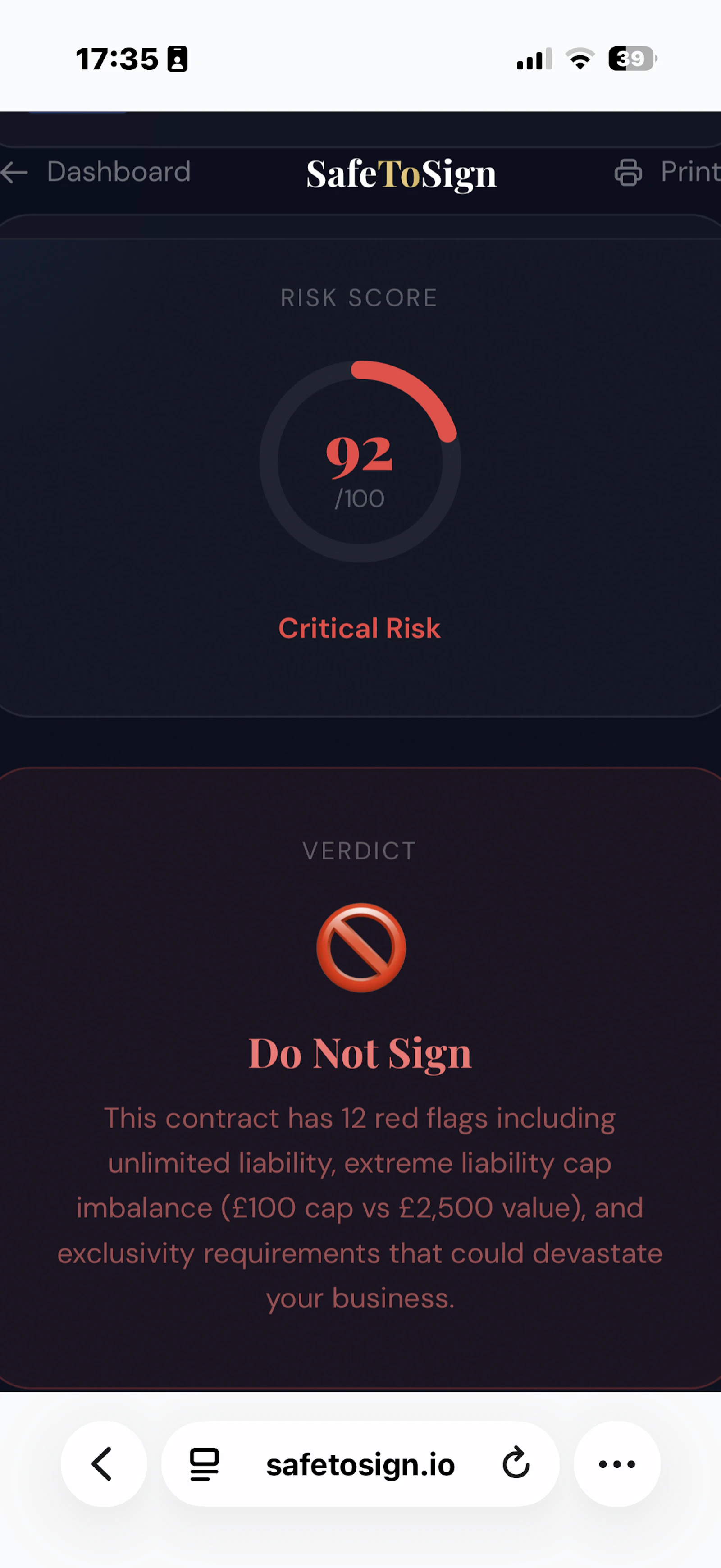 SafeToSign screenshot 9