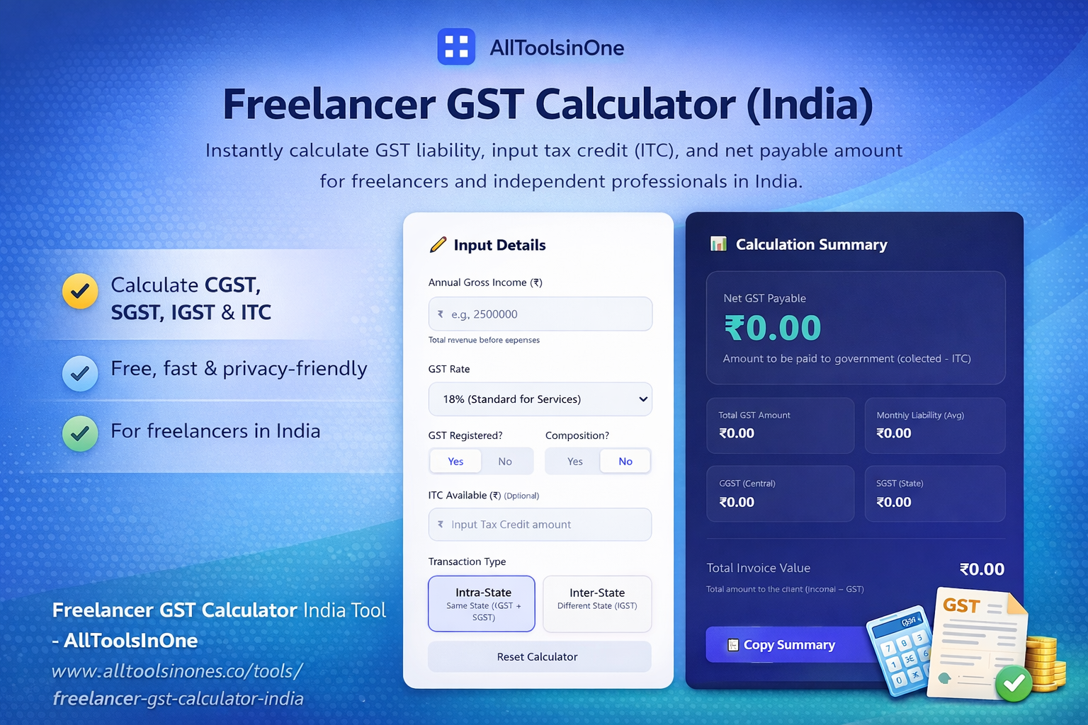 Freelancer GST Calculator (India) gallery image