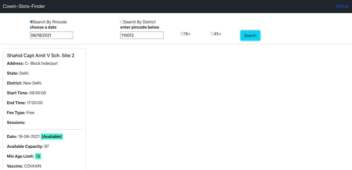 Cowin-Slots-Finder gallery image