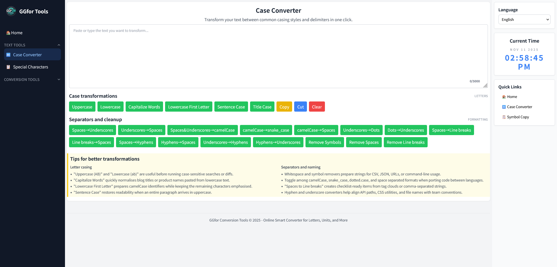 Character Tools - Screenshot 2 preview