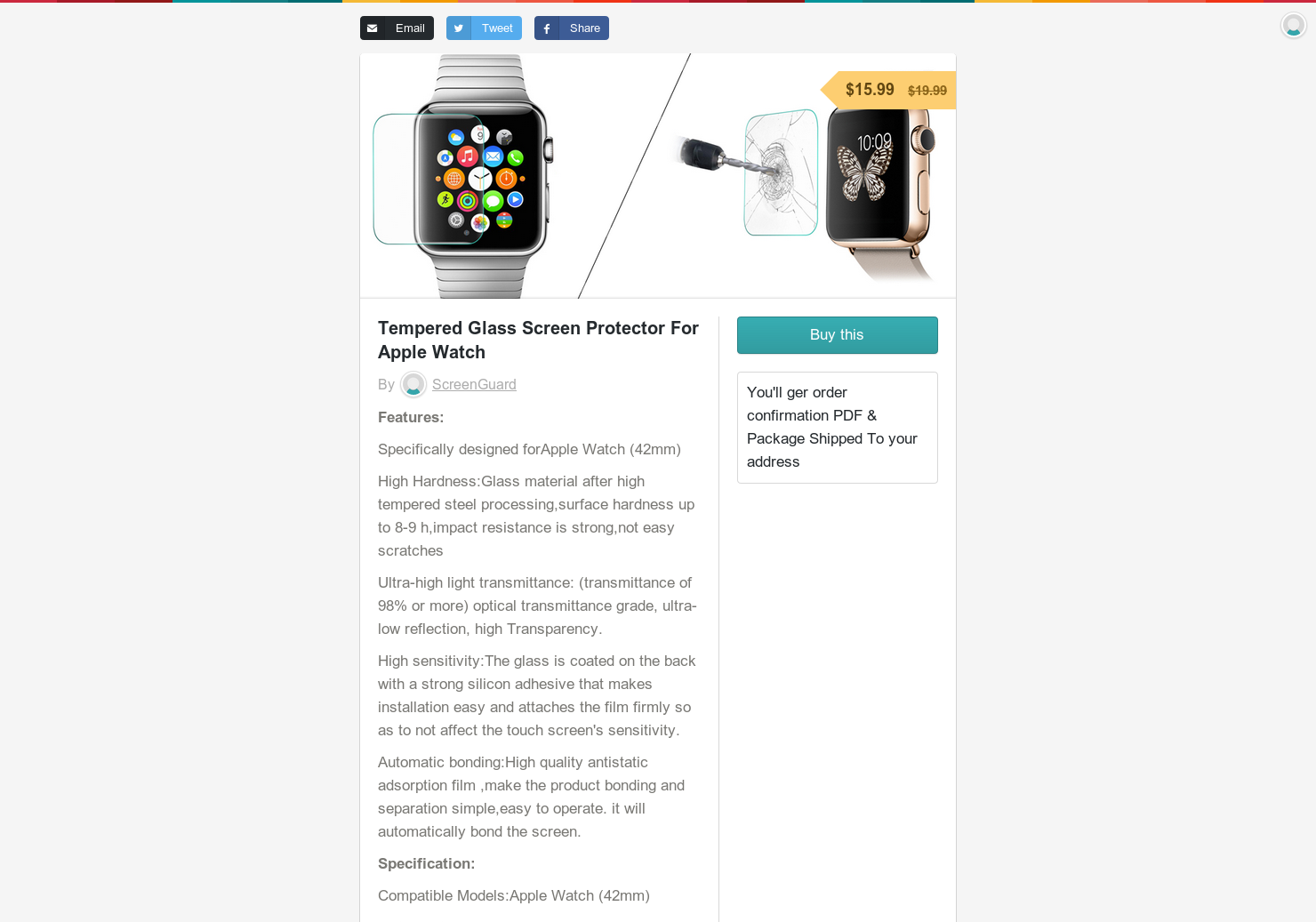 iWatch Screen Protection!