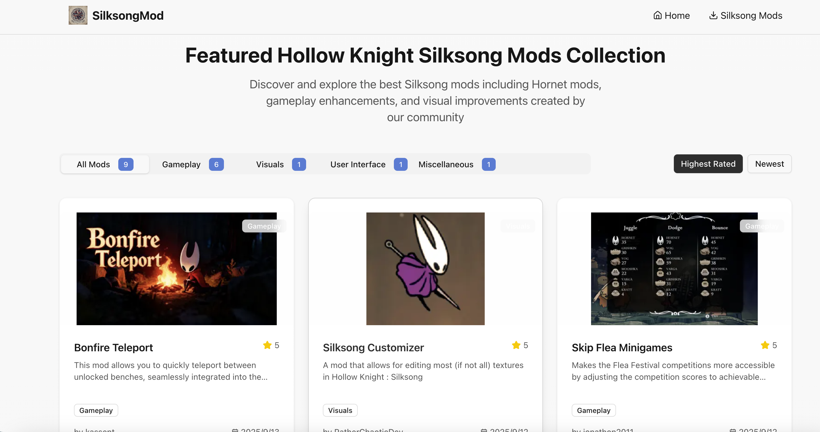 Silksong Mods Hub logo