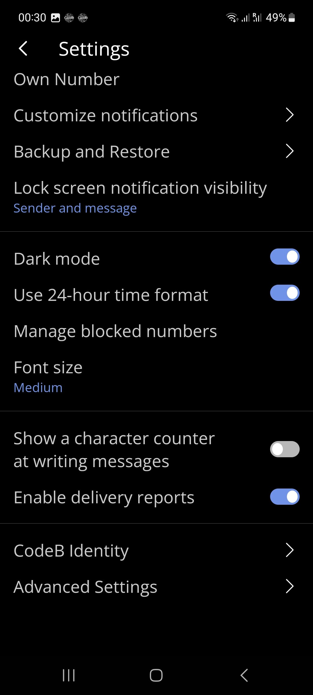 Codeb SMS - GRATIS y agregue la aplicación gratuita de SMS de Android media 2