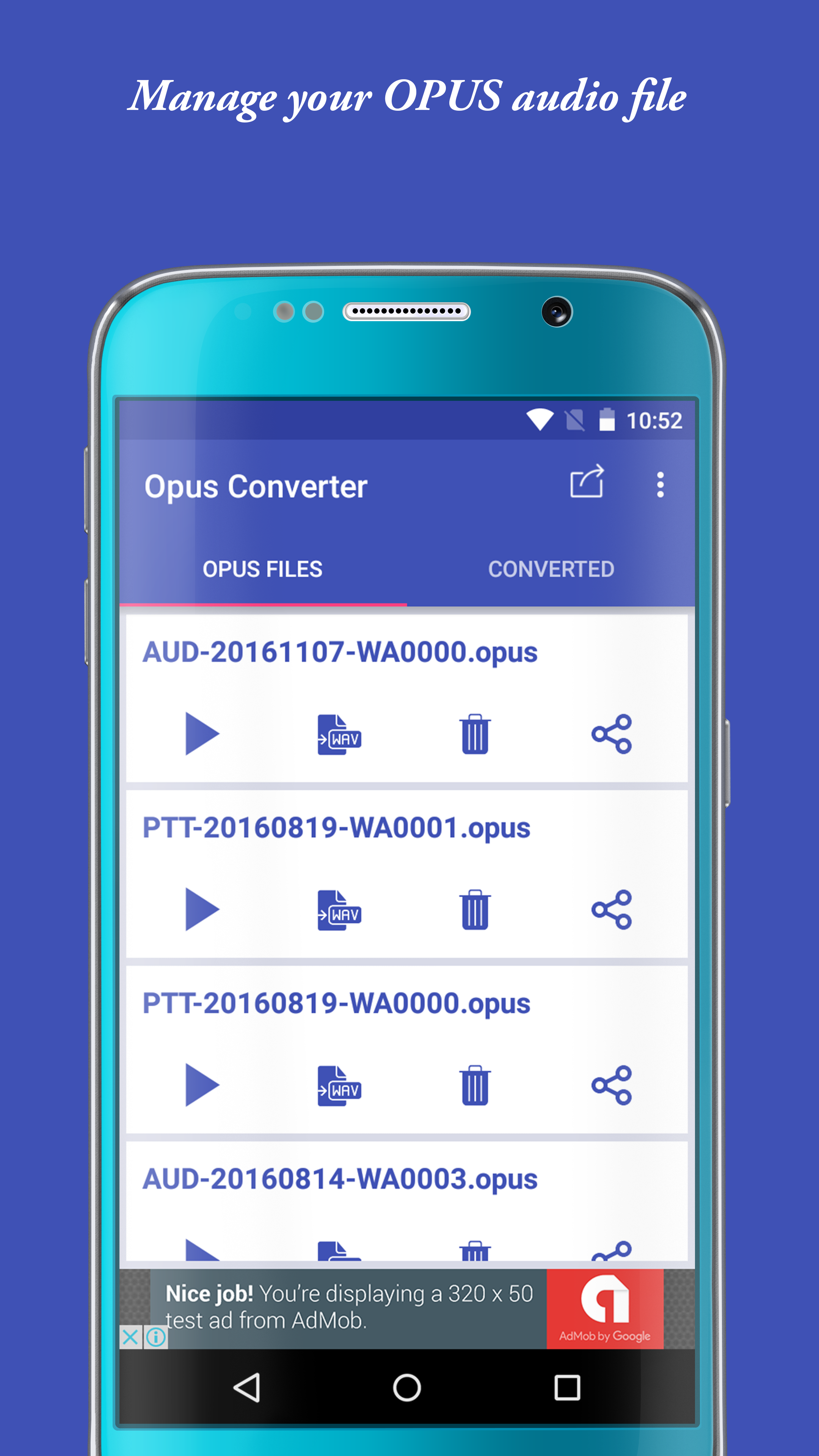 WhatsApp audio Manager for Android gallery image