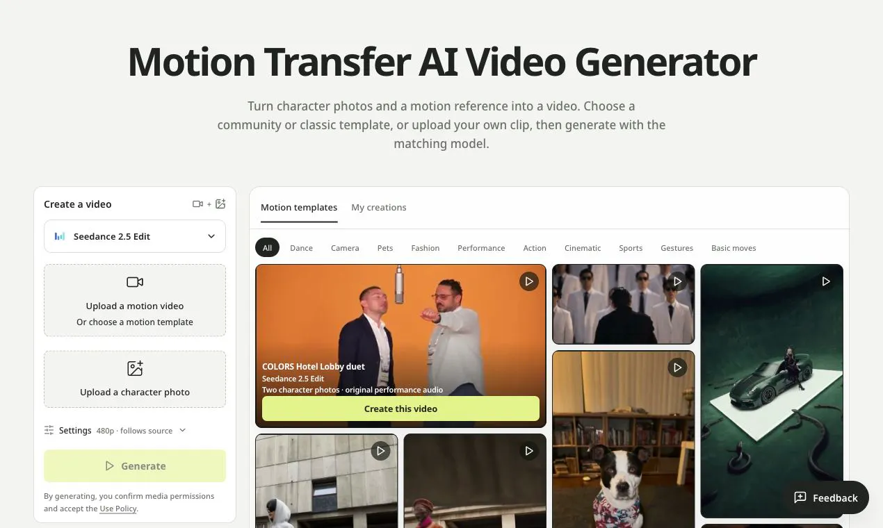 Motion Transfer gallery image