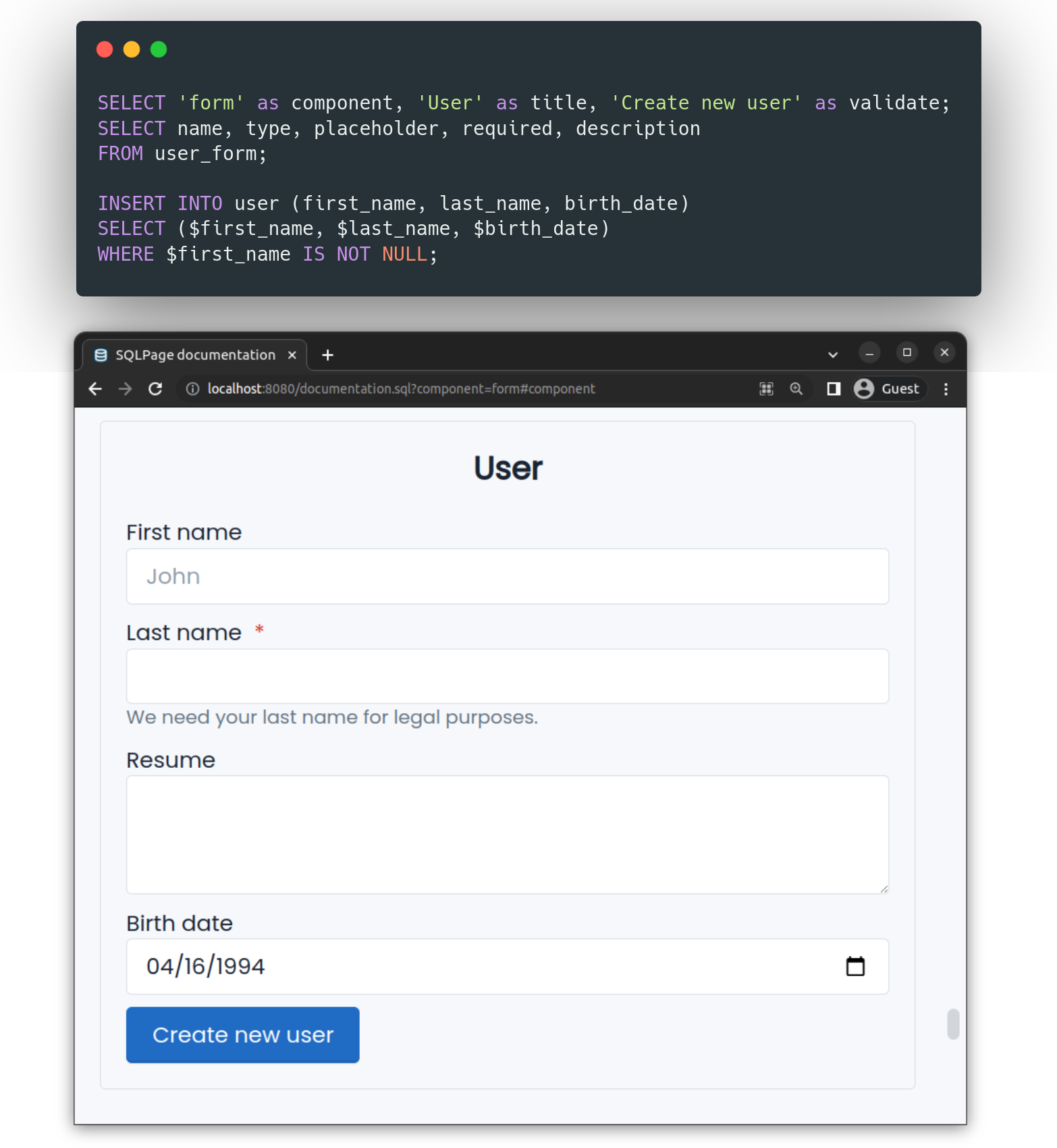 SQLPAGE - Bina laman web SQL sahaja media 2