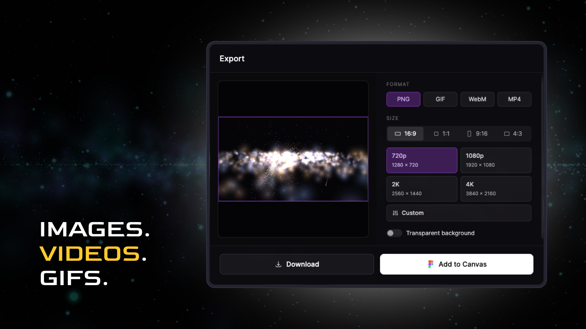 Stardust - Interactive Galaxy Creator - Screenshot 5 showing product features and functionality