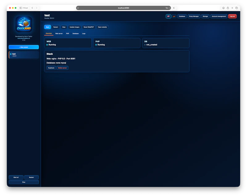 DockAMP Docker Image screenshot 3