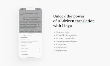 アプリの革命的な組み合わせである読書、翻訳、および語彙の向上の機能を強調したイメージ