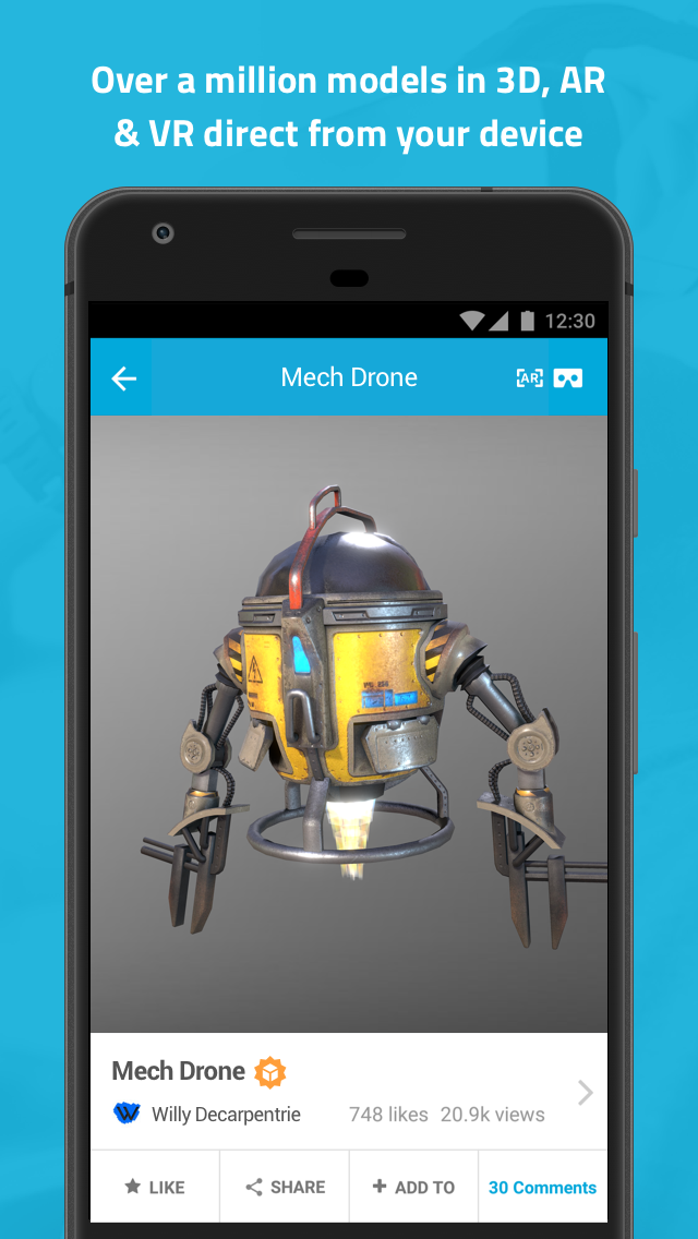 Sketchfab AR for Android gallery image