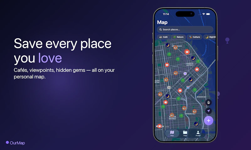 OurMap: Trip Planner & Places screenshot 3