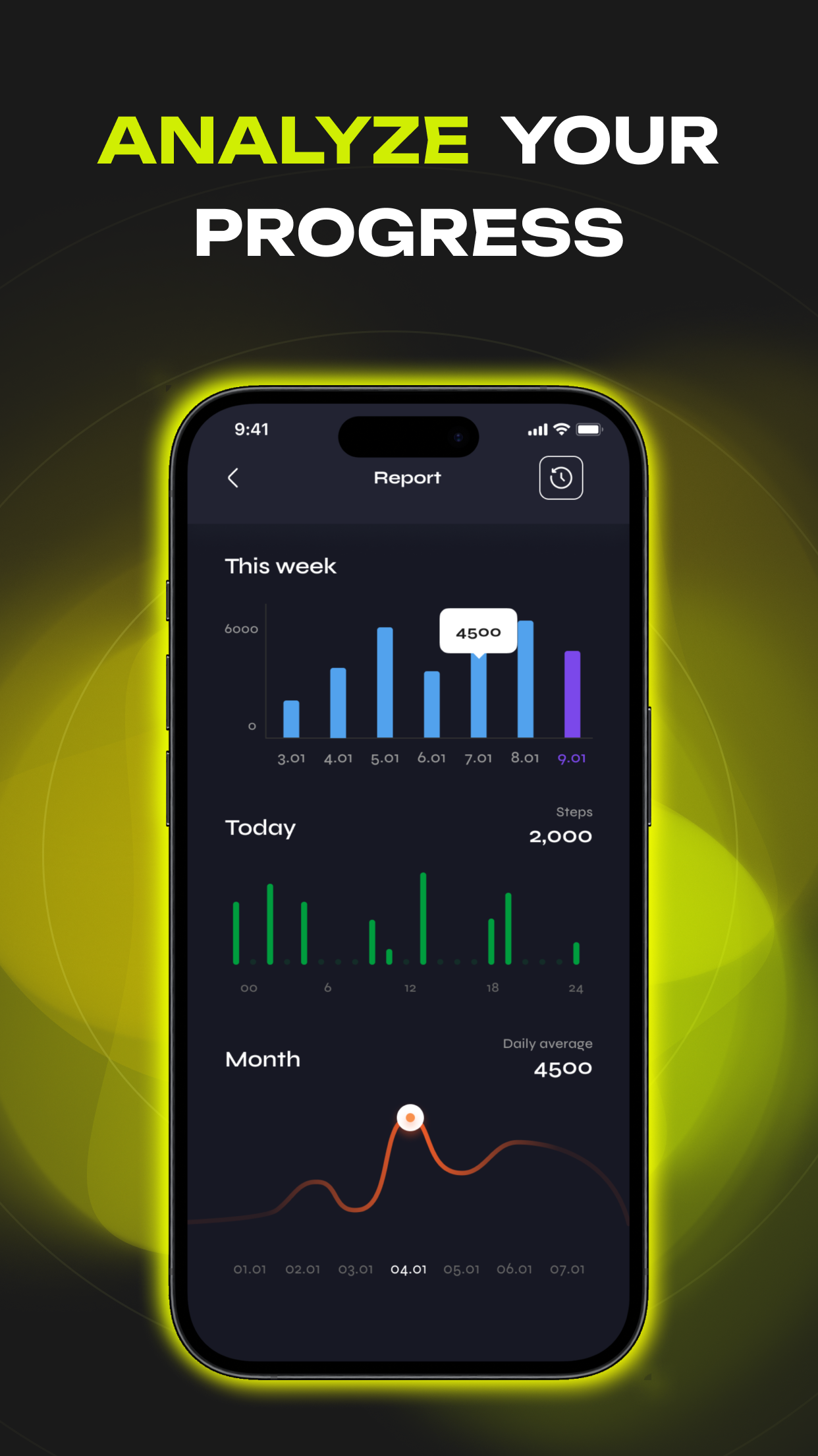 Média Pédomètre - Simple tracker de pas pour l'activité quotidienne et la motivation 4