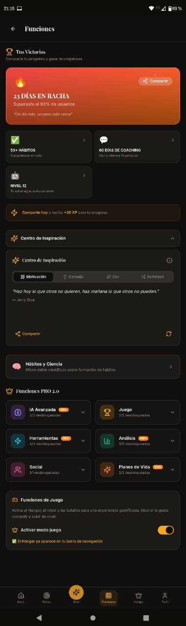 Mentor 1% - App de hábitos gamificada gallery image