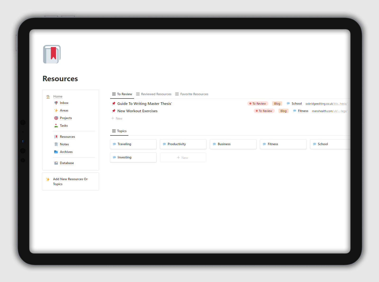 Notion Second Brain gallery image