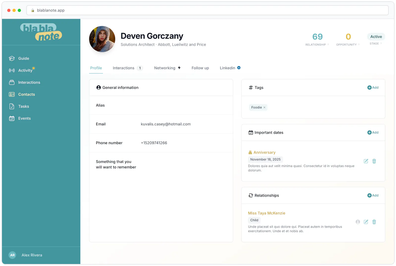 BlaBlaNote screenshot 2