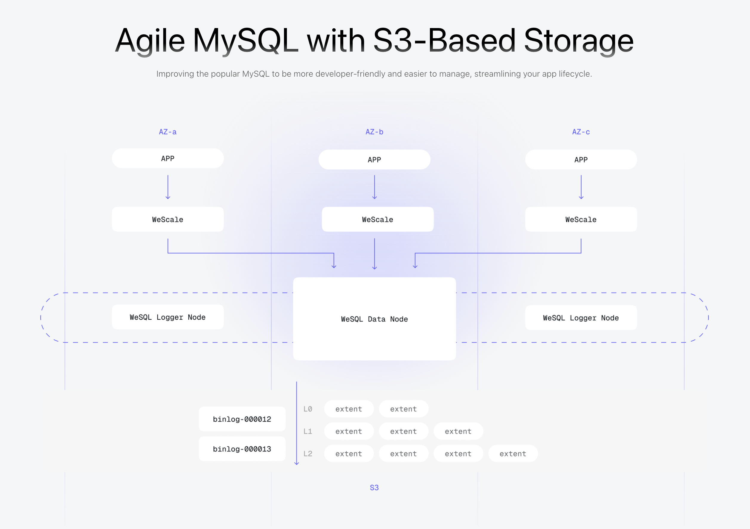 Wesql - Agile MySQL พร้อมพื้นที่เก็บข้อมูลที่ใช้ S3 media 1