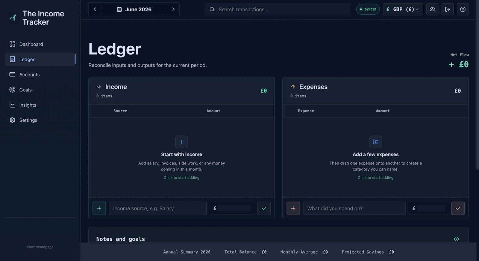 The Income Tracker screenshot 2
