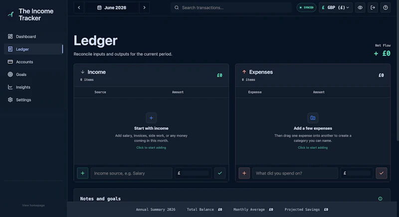 The Income Tracker screenshot 2